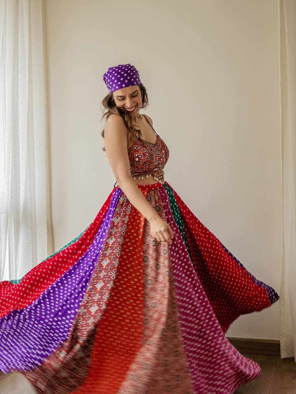 QRC 374 Faux Georgette Designer Lehenga