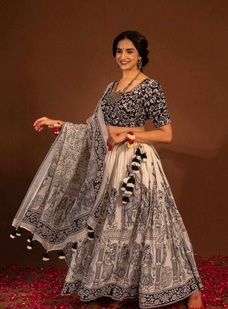 PC 440 - Pure Cotton Kalamkari Print Lehenga Set