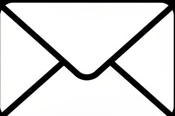 can u give symbol of email in white colour with black background 